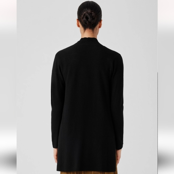Eileen Fisher Organic Linen Blend Knit Cardigan - Picture 3 of 10